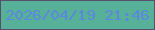 文字の大きさ：2、枠の色：554f6b、背景の色：56b198、文字の色：5988dc 無料ブログパーツのブログ時計