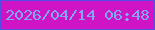 文字の大きさ：2、枠の色：554fe5、背景の色：cf14c6、文字の色：84a6f2 無料ブログパーツのブログ時計