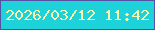 文字の大きさ：2、枠の色：5550a2、背景の色：1dd2d8、文字の色：f8f5ae 無料ブログパーツのブログ時計