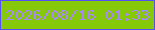 文字の大きさ：5、枠の色：5550f4、背景の色：85c908、文字の色：a786fa 無料ブログパーツのブログ時計