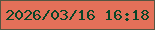 文字の大きさ：4、枠の色：555541、背景の色：e47059、文字の色：094528 無料ブログパーツのブログ時計