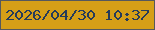 文字の大きさ：3、枠の色：55585d、背景の色：d59f17、文字の色：253b5a 無料ブログパーツのブログ時計