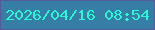 文字の大きさ：2、枠の色：555a98、背景の色：367ea5、文字の色：2df6d3 無料ブログパーツのブログ時計
