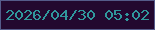 文字の大きさ：4、枠の色：555b8a、背景の色：23082f、文字の色：30989c 無料ブログパーツのブログ時計