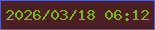 文字の大きさ：5、枠の色：555dc0、背景の色：4b1f23、文字の色：7fb70e 無料ブログパーツのブログ時計