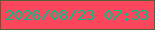 文字の大きさ：1、枠の色：556033、背景の色：fb465b、文字の色：05c089 無料ブログパーツのブログ時計