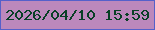 文字の大きさ：2、枠の色：5560ca、背景の色：bc88bc、文字の色：094026 無料ブログパーツのブログ時計