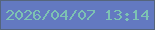 文字の大きさ：3、枠の色：55657c、背景の色：6379c1、文字の色：7dc2b3 無料ブログパーツのブログ時計