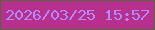 文字の大きさ：2、枠の色：55663d、背景の色：b8308d、文字の色：b489f9 無料ブログパーツのブログ時計