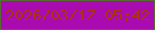文字の大きさ：1、枠の色：556c30、背景の色：aa0bb1、文字の色：a8350e 無料ブログパーツのブログ時計