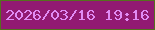 文字の大きさ：1、枠の色：55701e、背景の色：921972、文字の色：e08cf5 無料ブログパーツのブログ時計