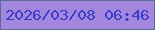 文字の大きさ：5、枠の色：557191、背景の色：a387df、文字の色：3b3dc8 無料ブログパーツのブログ時計