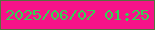 文字の大きさ：4、枠の色：55723e、背景の色：f61389、文字の色：33d354 無料ブログパーツのブログ時計