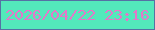 文字の大きさ：1、枠の色：5572a4、背景の色：53e9bb、文字の色：e378c9 無料ブログパーツのブログ時計