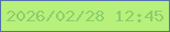 文字の大きさ：4、枠の色：5572ae、背景の色：b7f17b、文字の色：8cce6d 無料ブログパーツのブログ時計