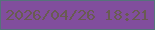 文字の大きさ：1、枠の色：55737b、背景の色：814e9d、文字の色：695b52 無料ブログパーツのブログ時計