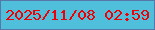 文字の大きさ：5、枠の色：5578a9、背景の色：50bfdc、文字の色：ee0005 無料ブログパーツのブログ時計