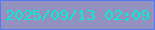 文字の大きさ：5、枠の色：5578f3、背景の色：9291c0、文字の色：04efce 無料ブログパーツのブログ時計