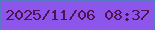 文字の大きさ：3、枠の色：5579c3、背景の色：8d56eb、文字の色：511152 無料ブログパーツのブログ時計