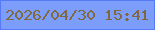 文字の大きさ：5、枠の色：5579f7、背景の色：7c9efa、文字の色：80683f 無料ブログパーツのブログ時計