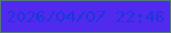 文字の大きさ：4、枠の色：557b78、背景の色：502aee、文字の色：1b37d7 無料ブログパーツのブログ時計