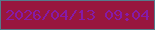 文字の大きさ：3、枠の色：557b8b、背景の色：98163e、文字の色：861aa7 無料ブログパーツのブログ時計