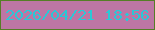 文字の大きさ：1、枠の色：557e26、背景の色：bd76a4、文字の色：2ac8d6 無料ブログパーツのブログ時計