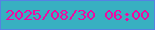 文字の大きさ：1、枠の色：5582e3、背景の色：38b0c1、文字の色：ef0aa1 無料ブログパーツのブログ時計