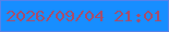 文字の大きさ：2、枠の色：5582e9、背景の色：178eff、文字の色：a44e6e 無料ブログパーツのブログ時計