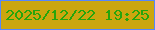 文字の大きさ：2、枠の色：5587fc、背景の色：cba60f、文字の色：26a50c 無料ブログパーツのブログ時計