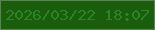 文字の大きさ：1、枠の色：55884f、背景の色：1a5e0c、文字の色：2b8528 無料ブログパーツのブログ時計