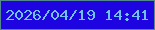 文字の大きさ：4、枠の色：55888d、背景の色：1d04e0、文字の色：71c0f4 無料ブログパーツのブログ時計