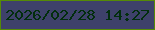 文字の大きさ：2、枠の色：558a06、背景の色：3e416a、文字の色：022e0d 無料ブログパーツのブログ時計