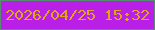 文字の大きさ：5、枠の色：558d6f、背景の色：ba1fe7、文字の色：dea51c 無料ブログパーツのブログ時計