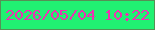 文字の大きさ：4、枠の色：559055、背景の色：21f172、文字の色：ee31b2 無料ブログパーツのブログ時計