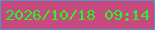 文字の大きさ：3、枠の色：5593c9、背景の色：c6497f、文字の色：26f520 無料ブログパーツのブログ時計