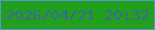 文字の大きさ：4、枠の色：5595da、背景の色：20a01d、文字の色：40679b 無料ブログパーツのブログ時計