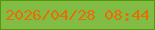 文字の大きさ：1、枠の色：559704、背景の色：81bd45、文字の色：e96c04 無料ブログパーツのブログ時計