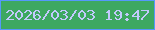 文字の大きさ：2、枠の色：5598fb、背景の色：3da861、文字の色：c2cafd 無料ブログパーツのブログ時計