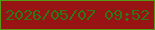 文字の大きさ：1、枠の色：559b15、背景の色：981414、文字の色：2f7614 無料ブログパーツのブログ時計