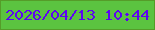 文字の大きさ：3、枠の色：559c29、背景の色：5bc340、文字の色：5d04f3 無料ブログパーツのブログ時計
