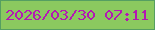 文字の大きさ：4、枠の色：559f61、背景の色：8bc95f、文字の色：b418b3 無料ブログパーツのブログ時計