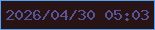 文字の大きさ：3、枠の色：55a0f1、背景の色：281315、文字の色：595497 無料ブログパーツのブログ時計
