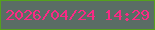 文字の大きさ：5、枠の色：55a11d、背景の色：5a6d65、文字の色：fa2a85 無料ブログパーツのブログ時計