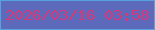文字の大きさ：1、枠の色：55a3de、背景の色：5d69bb、文字の色：d73777 無料ブログパーツのブログ時計