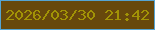 文字の大きさ：2、枠の色：55a4d3、背景の色：67480c、文字の色：a19306 無料ブログパーツのブログ時計