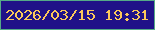 文字の大きさ：3、枠の色：55aa87、背景の色：201188、文字の色：fcc85a 無料ブログパーツのブログ時計