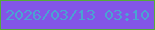 文字の大きさ：3、枠の色：55ab38、背景の色：8355e7、文字の色：4aa3d2 無料ブログパーツのブログ時計