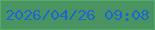 文字の大きさ：2、枠の色：55ab69、背景の色：4a9461、文字の色：1b65d5 無料ブログパーツのブログ時計