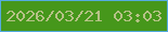 文字の大きさ：4、枠の色：55abe0、背景の色：46971b、文字の色：b6c287 無料ブログパーツのブログ時計